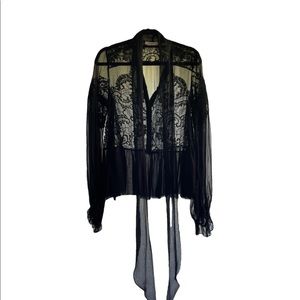 Givenchy Sheer Lace Blouse